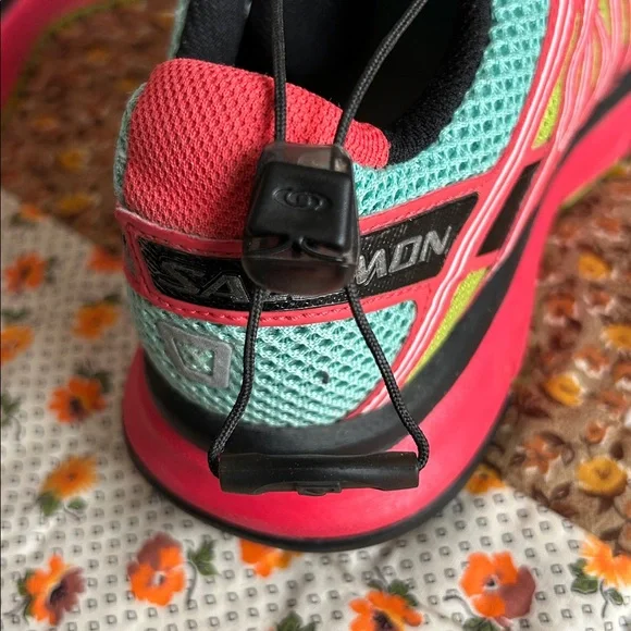 Salomon XR Mission 1 Teal and Red Trail women’s Running Shoes size 8.5 - Picture 9 of 13